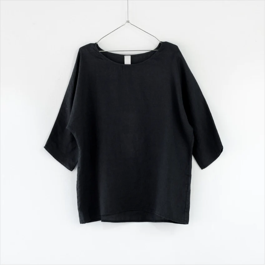 Loose linen 3/4 sleeve top - Image 10