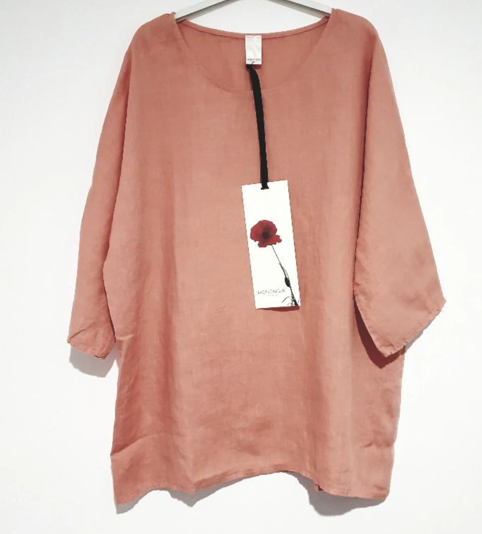 Loose linen 3/4 sleeve top - Image 11