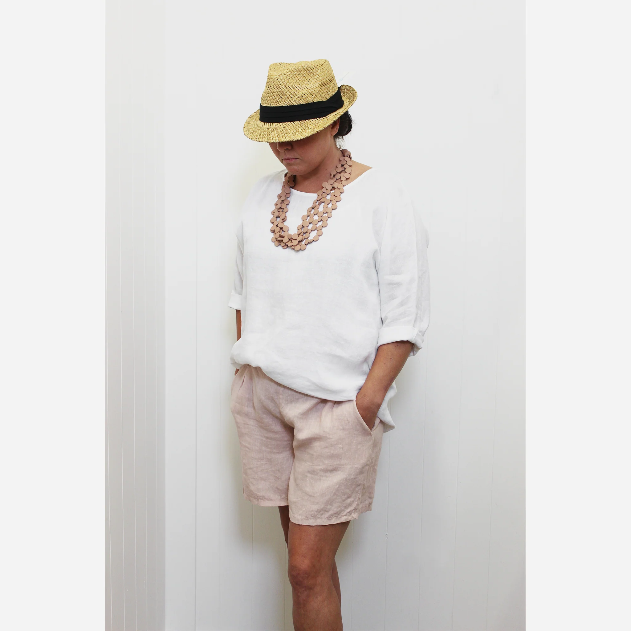 Loose linen 3/4 sleeve top - Image 4