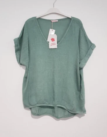Plain Italian Linen Tee - Siena - Image 10