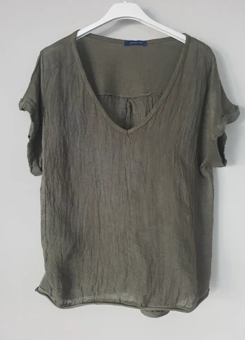 Plain Italian Linen Tee - Siena - Image 14